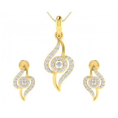 Jia Diamond Earrings & Pendant set